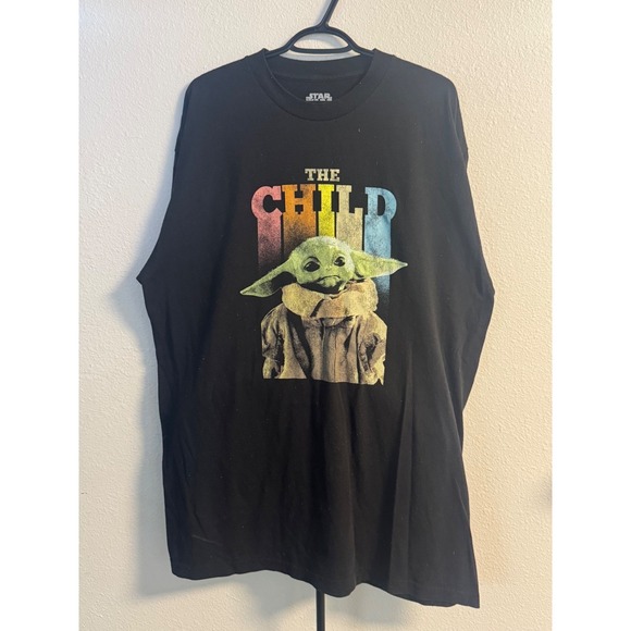 Star Wars Other - Star Wars The Mandalorian Grogu The‎ Child Black Graphic T-Shirt Mens 2XLT XXL